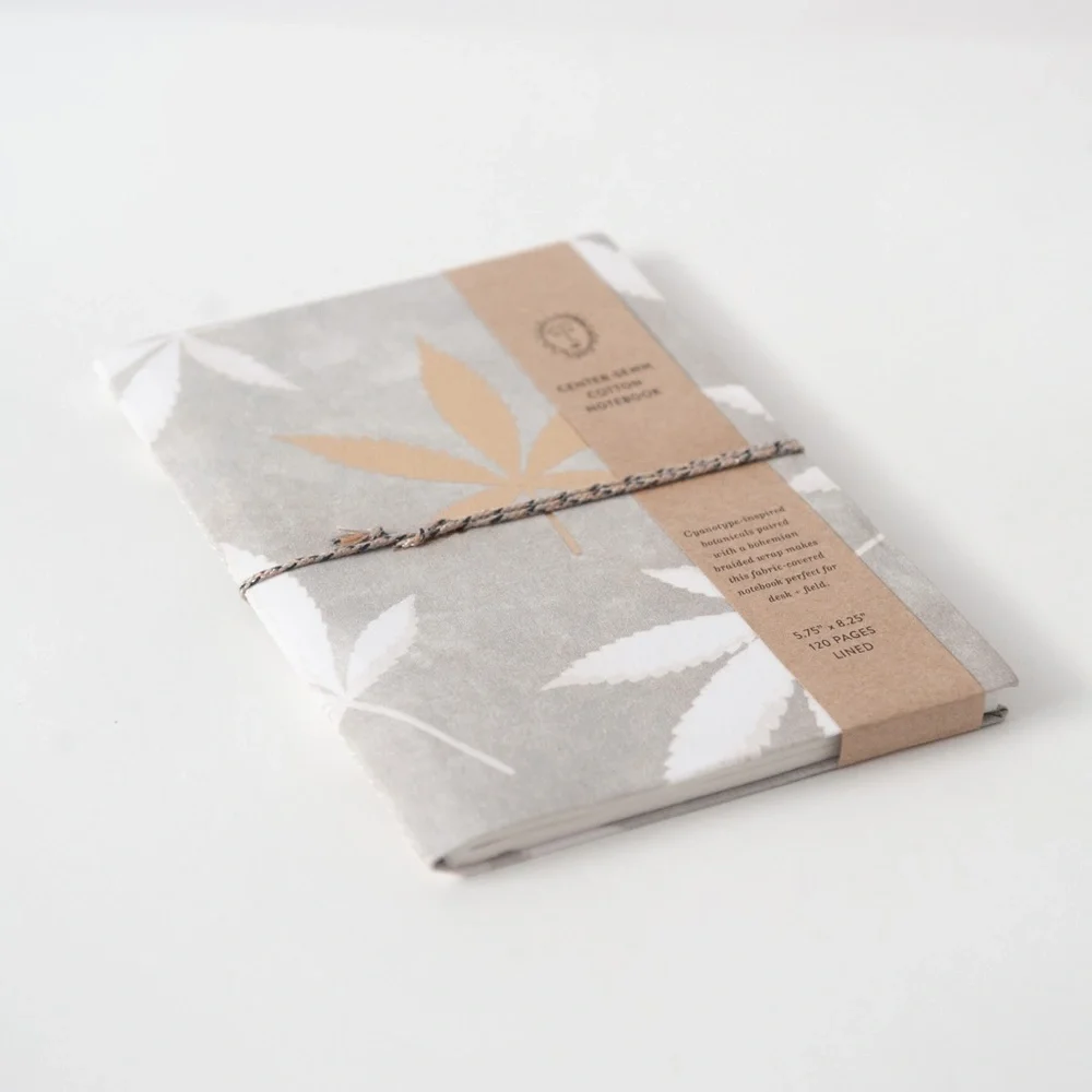 Print Fresh Leaf Print Cotton Bound Lined Journal